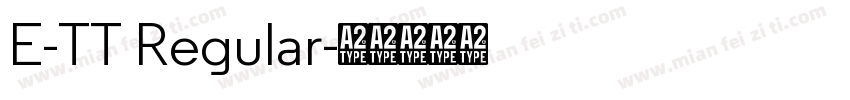 E-TT Regular字体转换